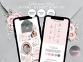 Pink and Gray Wedding Website Canva Template with Built-in RSVP Form