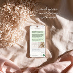 Dusty Rose and Ivory Wedding Save the Date Website Template with Built-in RSVP