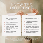 Purple and Olive Green Wedding Save the Date Canva Template with Built-in RSVP Form