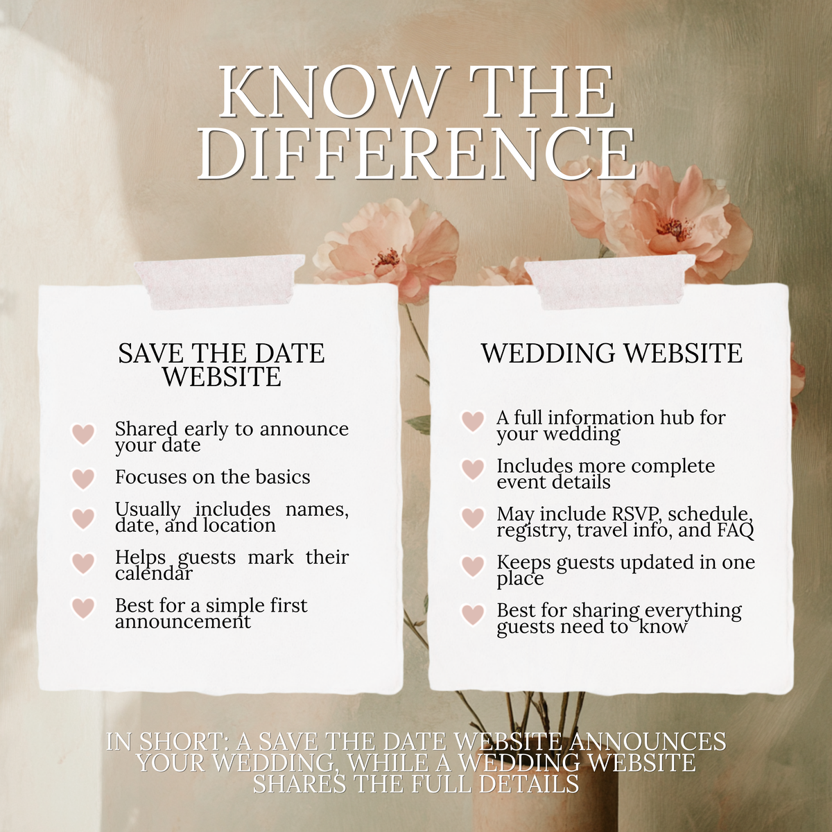 Purple and Olive Green Wedding Save the Date Canva Template with Built-in RSVP Form