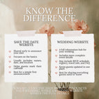 Mauve and Olive Save the Date Wedding Website Template with Built-in Form | Editable Canva Template
