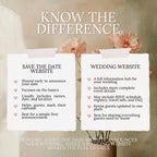Sage Green and Ivory Wedding Save the Date Website Template with Built-in RSVP Form