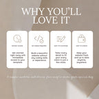 Sage Green and Ivory Wedding Save the Date Website Template with Built-in RSVP Form