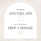Soft Taupe and Ivory Wedding Save the Date Website Template with Built-in RSVP