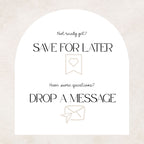 Brown Save the Date Wedding Website with Built-in RSVP Form | Editable Canva Template