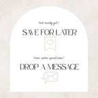 Dusty Rose and Ivory Wedding Save the Date Website Template with Built-in RSVP