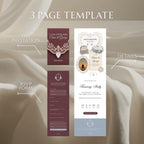 Burgundy and Dusty Blue Save the Date Wedding Website Template with Built-in RSVP