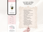 Pink and Gray Wedding Website Canva Template with Built-in RSVP Form