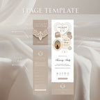 Soft Taupe and Ivory Wedding Save the Date Website Template with Built-in RSVP