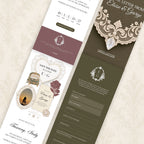 Mauve and Olive Save the Date Wedding Website Template with Built-in Form | Editable Canva Template