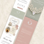 Dusty Rose and Sage Green Save the Date Wedding Website with Built-in RSVP Form