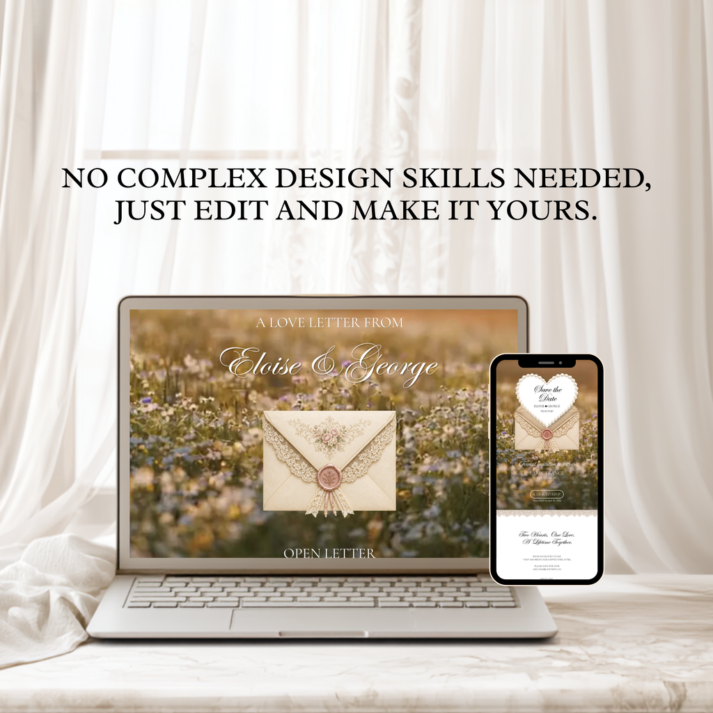 Neutral Save the Date Template with Built in RSVP Form