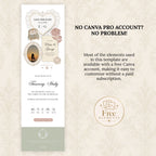 Dusty Rose and Sage Green Save the Date Wedding Website with Built-in RSVP Form