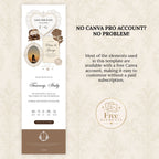 Brown Save the Date Wedding Website with Built-in RSVP Form | Editable Canva Template