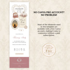 Dusty Rose and Ivory Wedding Save the Date Website Template with Built-in RSVP