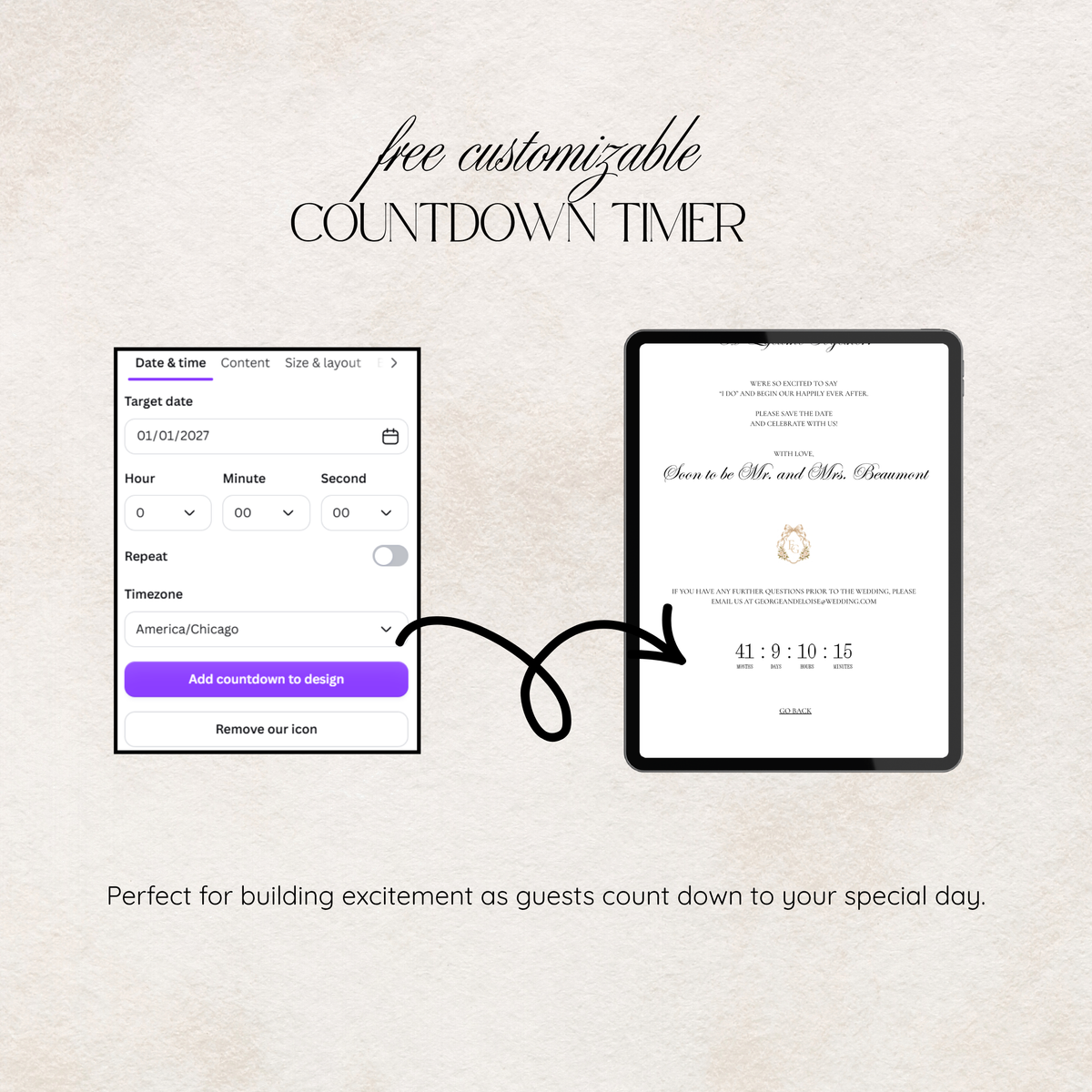 Neutral Save the Date Template with Built in RSVP Form