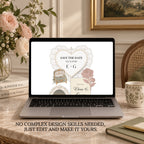 Dusty Rose and Sage Green Save the Date Wedding Website with Built-in RSVP Form