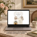 Soft Taupe and Ivory Wedding Save the Date Website Template with Built-in RSVP