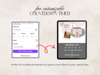 Pink and Gray Wedding Website Canva Template with Built-in RSVP Form