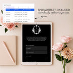 Black and Blush Pink Save the Date Wedding Website with Built-in RSVP Form | Canva Template