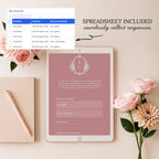 Dusty Rose and Ivory Wedding Save the Date Website Template with Built-in RSVP