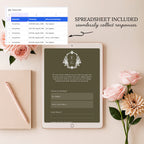 Mauve and Olive Save the Date Wedding Website Template with Built-in Form | Editable Canva Template
