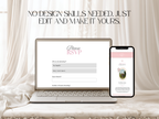 Pink and Gray Wedding Website Canva Template with Built-in RSVP Form