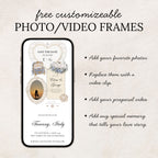 Burgundy and Dusty Blue Save the Date Wedding Website Template with Built-in RSVP