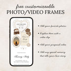 Brown Save the Date Wedding Website with Built-in RSVP Form | Editable Canva Template