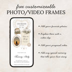 Sage Green and Ivory Wedding Save the Date Website Template with Built-in RSVP Form