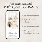 Purple and Olive Green Wedding Save the Date Canva Template with Built-in RSVP Form