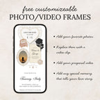 Black and Blush Pink Save the Date Wedding Website with Built-in RSVP Form | Canva Template