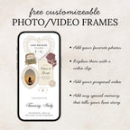 Mauve and Olive Save the Date Wedding Website Template with Built-in Form | Editable Canva Template