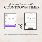 Brown Save the Date Wedding Website with Built-in RSVP Form | Editable Canva Template