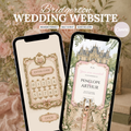 Wedding Website Template, Bridgerton Inspired Invitation, Regency Wedding with RSVP